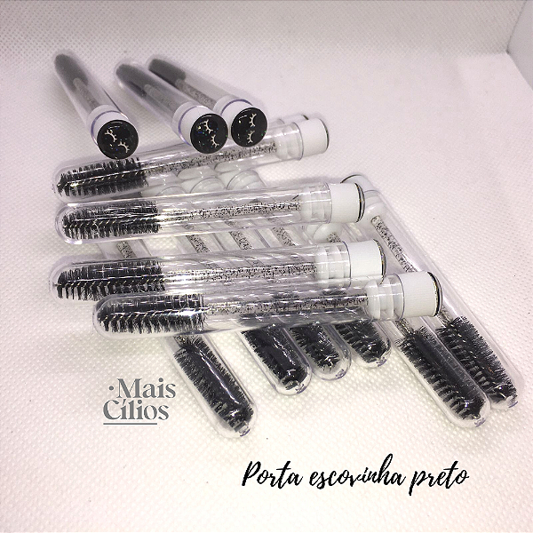 10 Tubete Para Escovinha de Cílios Escovinha de Cílios Enfeitada  PRETA /Escovinhas com Glitter Extensão de Cílios e Sobrancelha rosa bebê